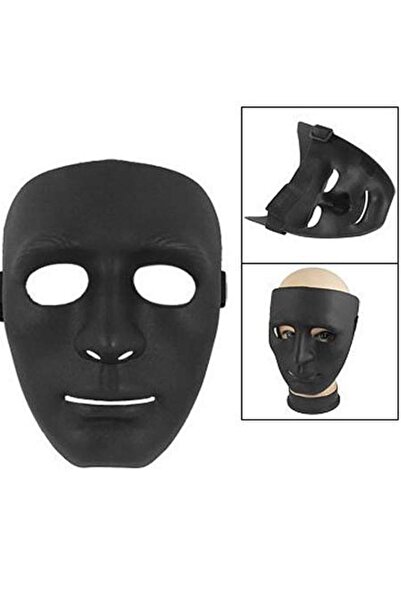 partidolu Halloween Sert Plastik Arkadan Lastikli 3D Bipolar Bozukluk Maskesi...