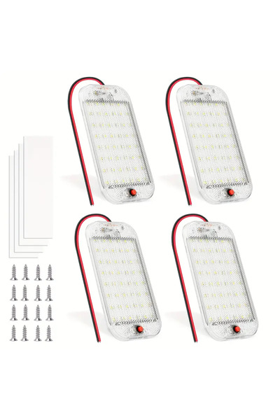 Choice 4PCS LED Interior Light Strip Bar For RV With Switch 48LED Camper Ceil...