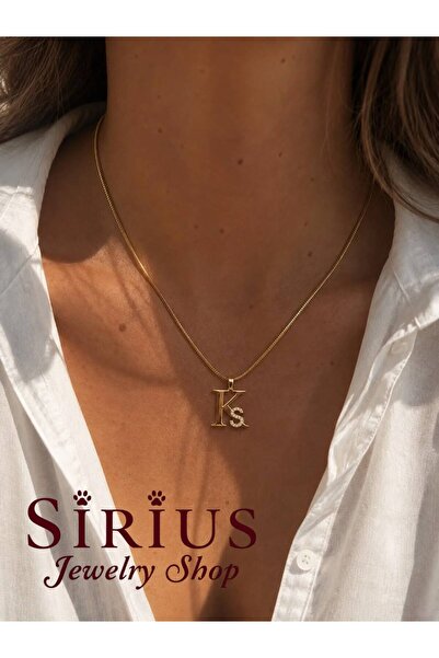 sirius jewelry 925 Gümüş | 2 Harfli Mini Taşlı İsimli Kolye