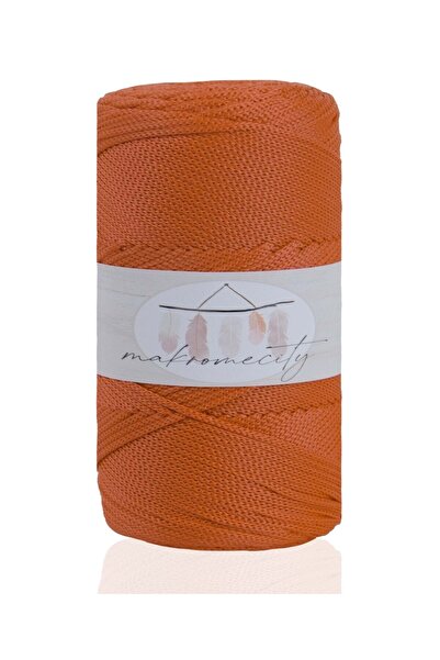 Makromecity Premium 100 Gr Polyester Makrome Ipi Turuncu 2mm - 120 M Supla Ip Ve Çanta Ipliği