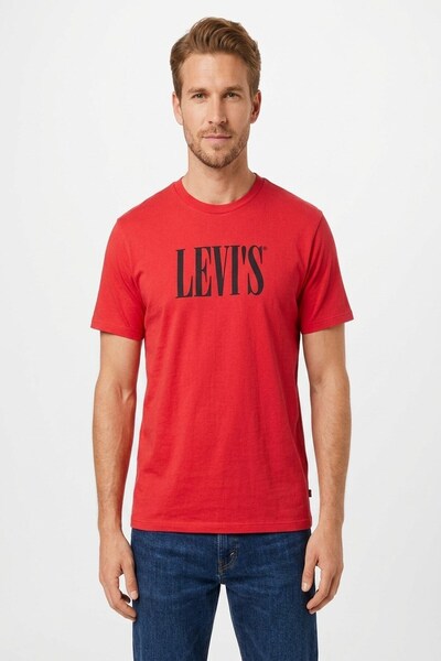 Levi's تي شيرت Lse Ss Relaxed Fit Tee Ssnl Serif Logo C كيرمزي للرجال