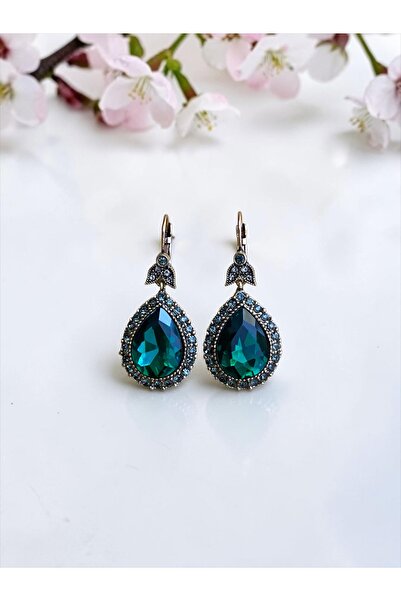 FAYRA ACCESSORIES Zircon Embellished Water Drop Earrings