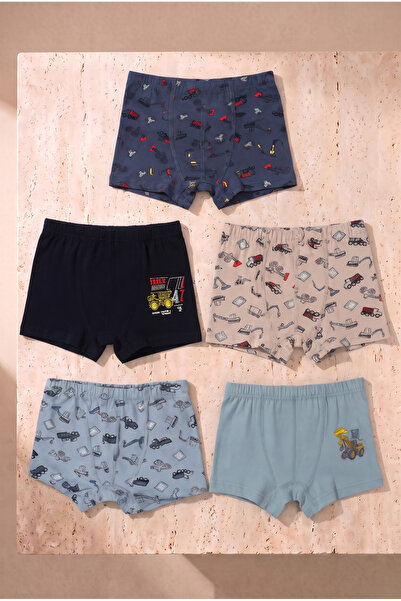 Katia&Bony Boy's Tractor Printed 5-Piece Boxer