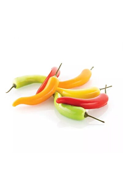 dinckitchen Acı Biber Silikon Pasta ve Tatlı Kalıbı 12’li Peperoncino 13 91x3...