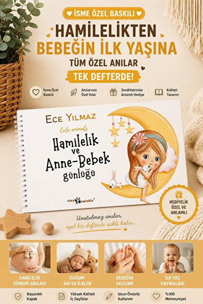 Lodos İSME ÖZEL Hamilelikten Bebeğin İlk Yaşına Tüm Anılarınız Tek Defterde (...