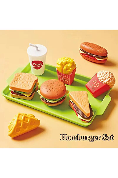 Choice YELLOW Kids Mini Kitchen Toy Detachable Snack Hamburger Cookie Miniatu...