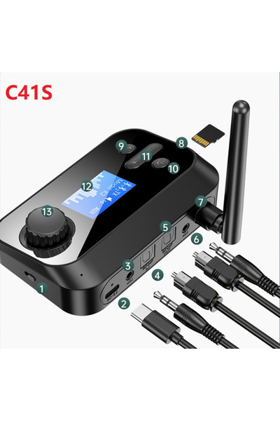 Choice C41S 6 in 1 Long Range Bluetooth 5.1 Audio Transmitter Receiver RCA 3....