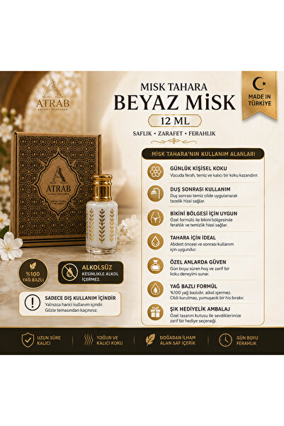 atrab MISK TAHARA Beyaz misk 12 ml