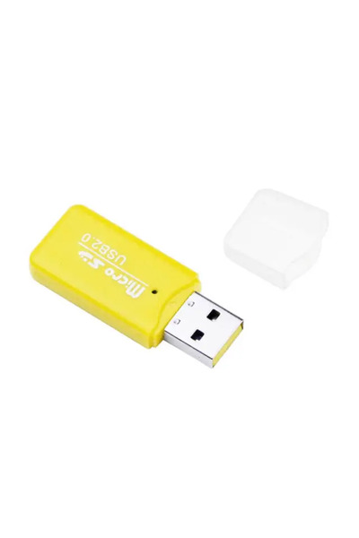 Choice5 Yellow Mini USB 2.0 Micro SD TF T Flash Card USB 2.0 Cardrider Adapte...
