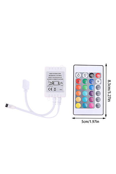 Choice 1set Led Controller 24 Keys LED IR RGB Controller Box 1 To 2 Controlle...