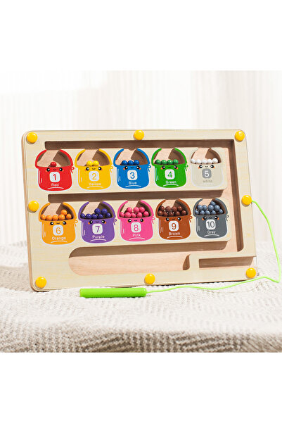 Choice WHITE Montessori Magnetic Color Sorting Games Maze Board Pen Moving Be...