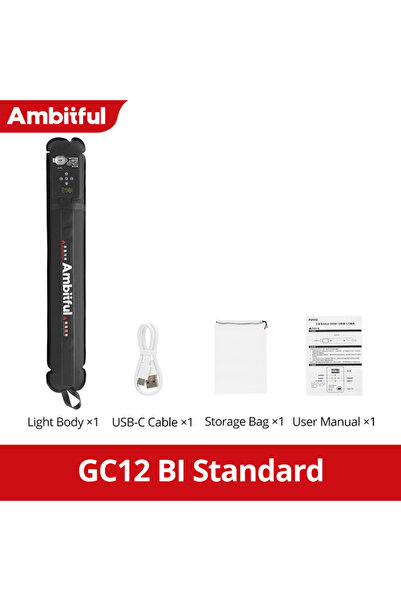 Choice GC12 BI Ambitful GC12 Gold Crow 12 إضاءة تصوير مرنة ضوء هواء 2700K-650...