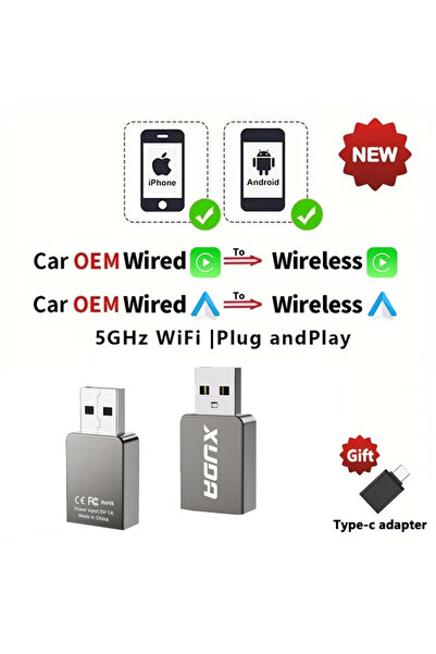 choice2 2in1-A XUDA 2025 Wireless CarPlay Android Auto Wireless Adapter Smart...