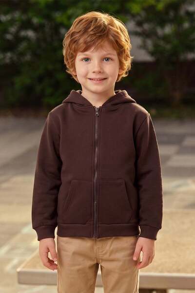 Fulla Moda Hooded Zippered Unisex Children's Sweatshirt