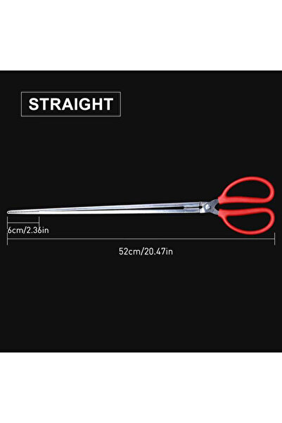 Choice 52cm Multi-function Stainless Steel Tongs Red Handle Anti-slip Tooth C...