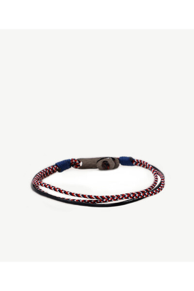 Yargıcı Leather Detailed Colorful Rope Bracelet