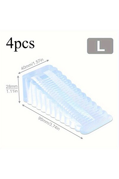 choice2 4pcs-L 4pcs Transparent Door Stopper Hardware Anti-Collision Door Sto...