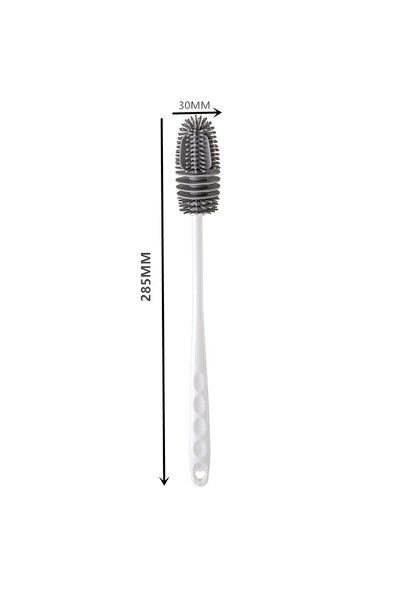 Choice3 1PCS White Silicone Cup Brush Milk Bottle Cleaning Brush Long Handle ...