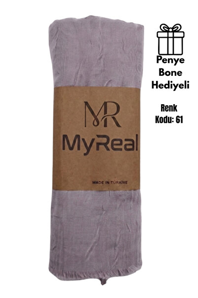 MyReal Bamboo Kraş Shawl Powder - Iron-Free Natural Texture (90X200 cm)