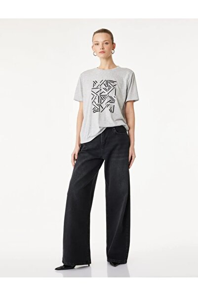 Koton Tricou imprimat cu mânecă scurtă cu decolteu
