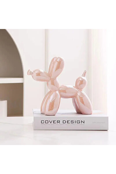 Choice3 11cmX4cmX11cm Pink Nordic Ceramic Balloon Dog Abstract Ornament Creat...