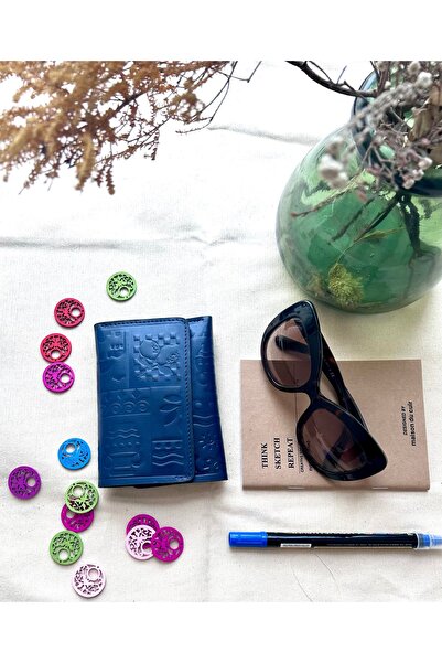 shereenmostadesigns Azure Mediterranean Genuine Leather Women’s Wallet – Embo...