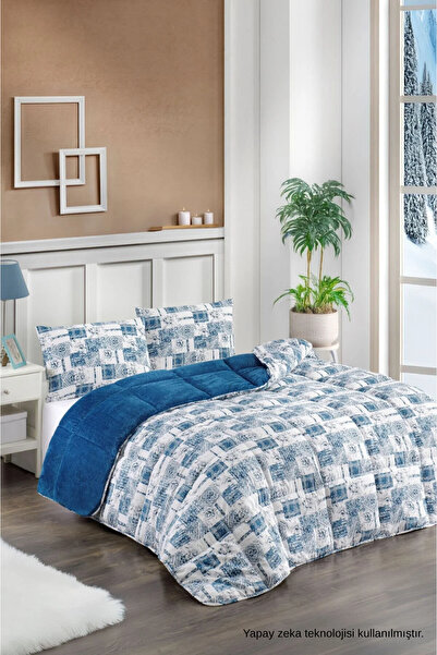 ELY PARKER Colorful Patterned Single Duvet Plush Double-Sided Pillowcase (Wit...