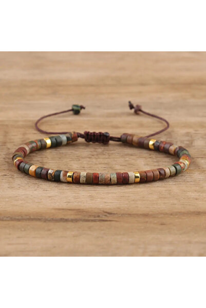 Choice Picasso 1 Pc Picasso Jasper Bead Bracelet, Adjustable High Quality, Mi...