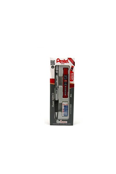 Pentel 120a3 3 Piece SetVersatil Eraser Gift Min - Boxed