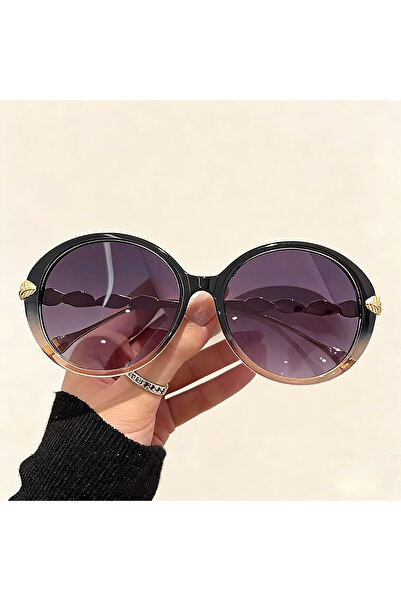 Choice BROWN Round Sunglasses Ins Style Sunglasses Fashion Street Photography...