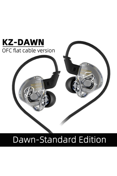 Choice OFC Line NO MIC KZ Dawn HiFi Earphone 10MM Dual Dynamic Drive Bass Ear...
