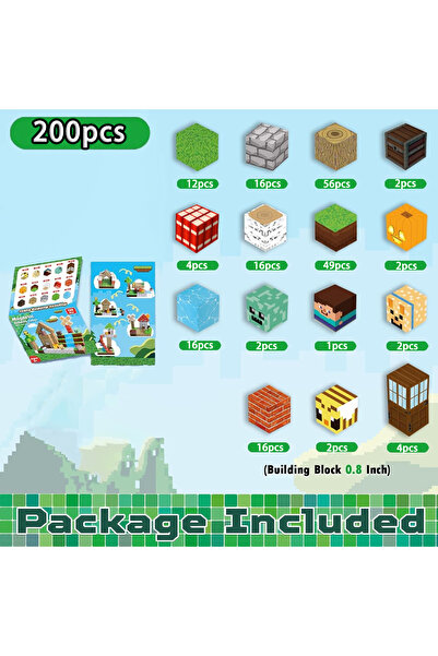 Choice1 NewForest-200pcs Magnetic Building Blocks Mine World Magnetic Forest ...