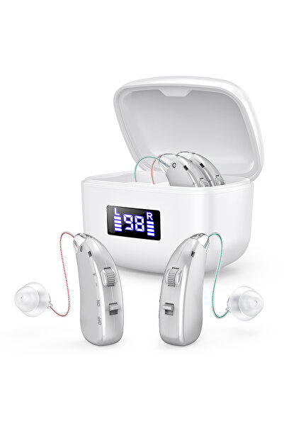 Choice Silver Hearing Amplifiers Earbud In-Ear Enhancer Sound Voice Rechargea...