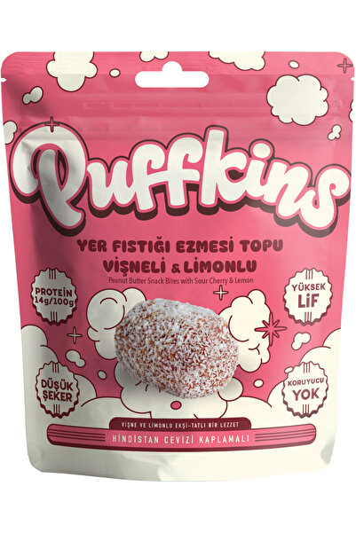 Vişneli & Limonlu Yer Fıstığı Ezmesi Topu