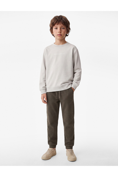 Koton Cotton Long Sleeve Crew Neck Printed Sweatshirt