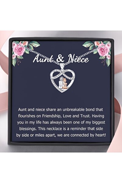 Choice Two-color Endless Love Necklace for Aunt & Niece, Copper Inlaid Zircon...