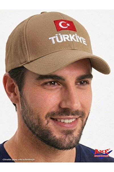AXE SPORTSWEAR Adjustable Velcro Back Turkey Turkish Flag Embroidered Basebal...