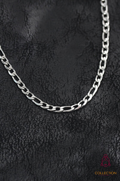Generic Brand 316L Steel Silver Color Figaro Chain Model Men's Necklace