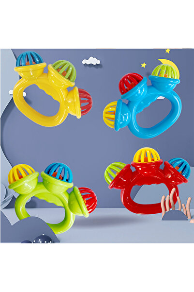 Choice 1pcs color random 1pcs Infant comfort rattle 0-3 years ringing three-h...