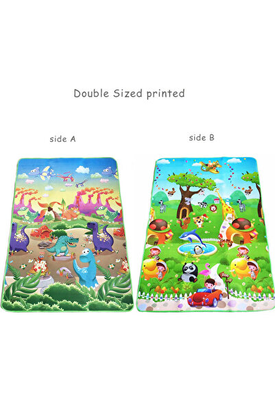 MoShuBe 180cmX120cmX0.3cm Dinasar Baby Play Mat Doubel Sided Animals Kids Rug...
