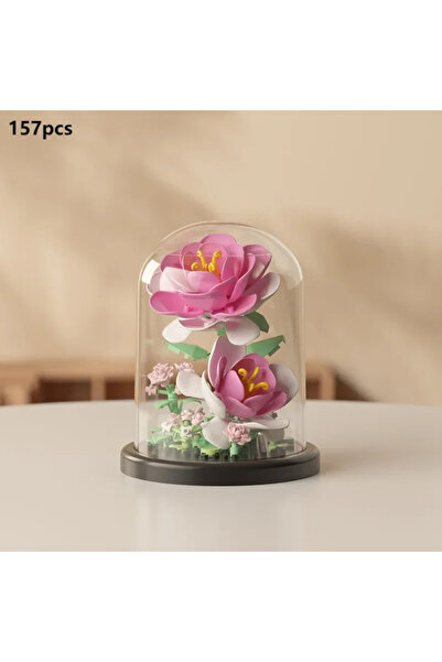Choice3 with box 157PCS MOC Eternal Bouquet Rose Building Blocks Flower Build...