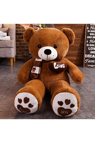 Choice 80cm dark brown High Quality 4 Colors Teddy Bear With Scarf Stuffed An...