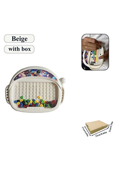 Choice Beige box 1 PCS Children's Magnetic Doodle Board with Pen & Beads Draw...