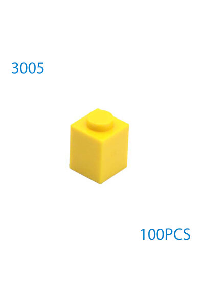 Choice10 yellow 100pcs MOC 1x1 Parts 3005 Brick Compatible Figures Bricks DIY...