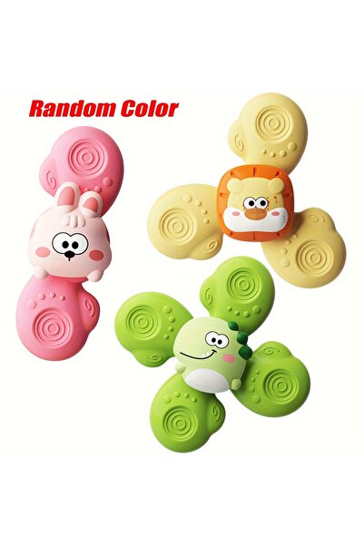 Choice Multicolor 3pcs Suction Cup Spinning Top Toys, Suction Spinner Toys Fo...