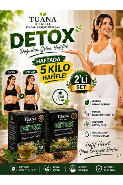 Tuvana Bitkisel Zayıflama, Detox Form Bitki Çayı 2 Li