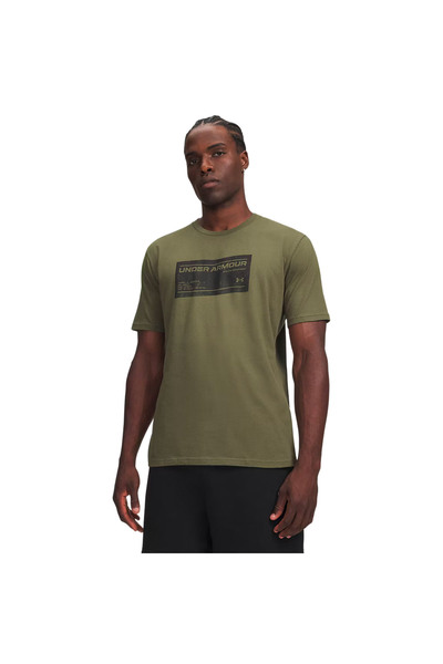 Under Armour UA Box Label Ανδρικό T-Shirt Χακί 6017350-390
