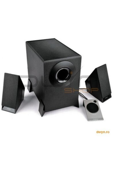 Edifier Boxe 2.1, RMS: 8.5W (2W*2 + 4.5W), telecomandă cu fir, negru, raport ...