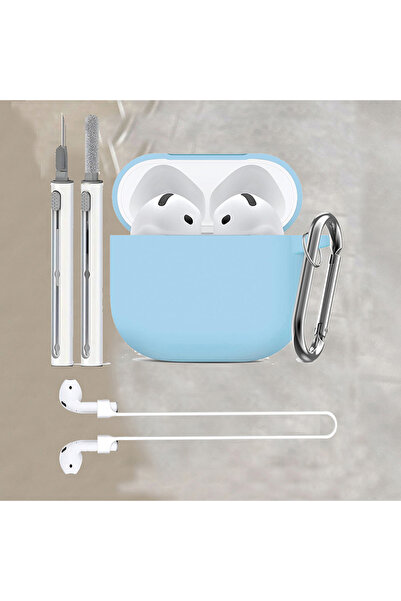 Choice For airpods 4 LIGHT BLUE Silicone Earphone Case For AirPods 4 Case Wir...