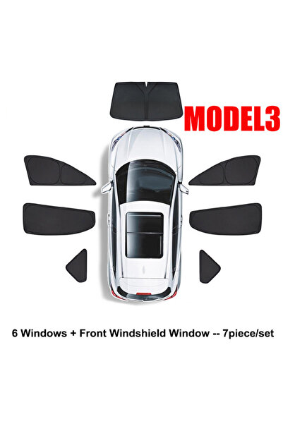 Choice4 Model3 Full 7PCS Car Sun Shade for Tesla Model 3 Y LAUNCH 2024 2025 W...